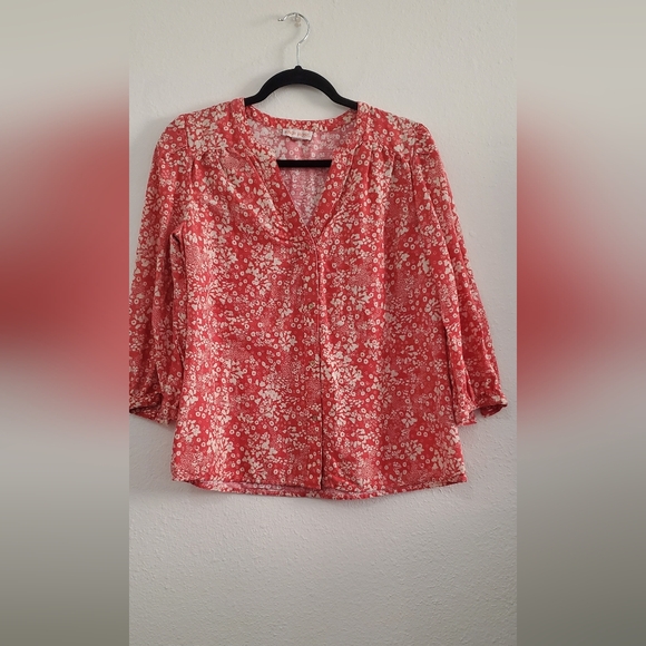 Knox Rose Tops - Knox Rose Floral Red Women's Top